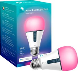 TP-Link - Kasa WIFI Smart A19 LED Light Bulb - Multicolor - Front_Zoom