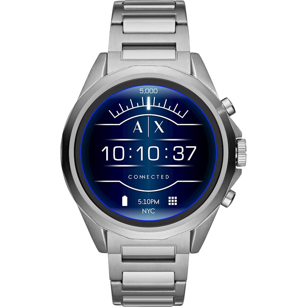 Best Buy: Armani Exchange Connected Smartwatch 48mm Stainless Steel  Stainless Steel AXT2000