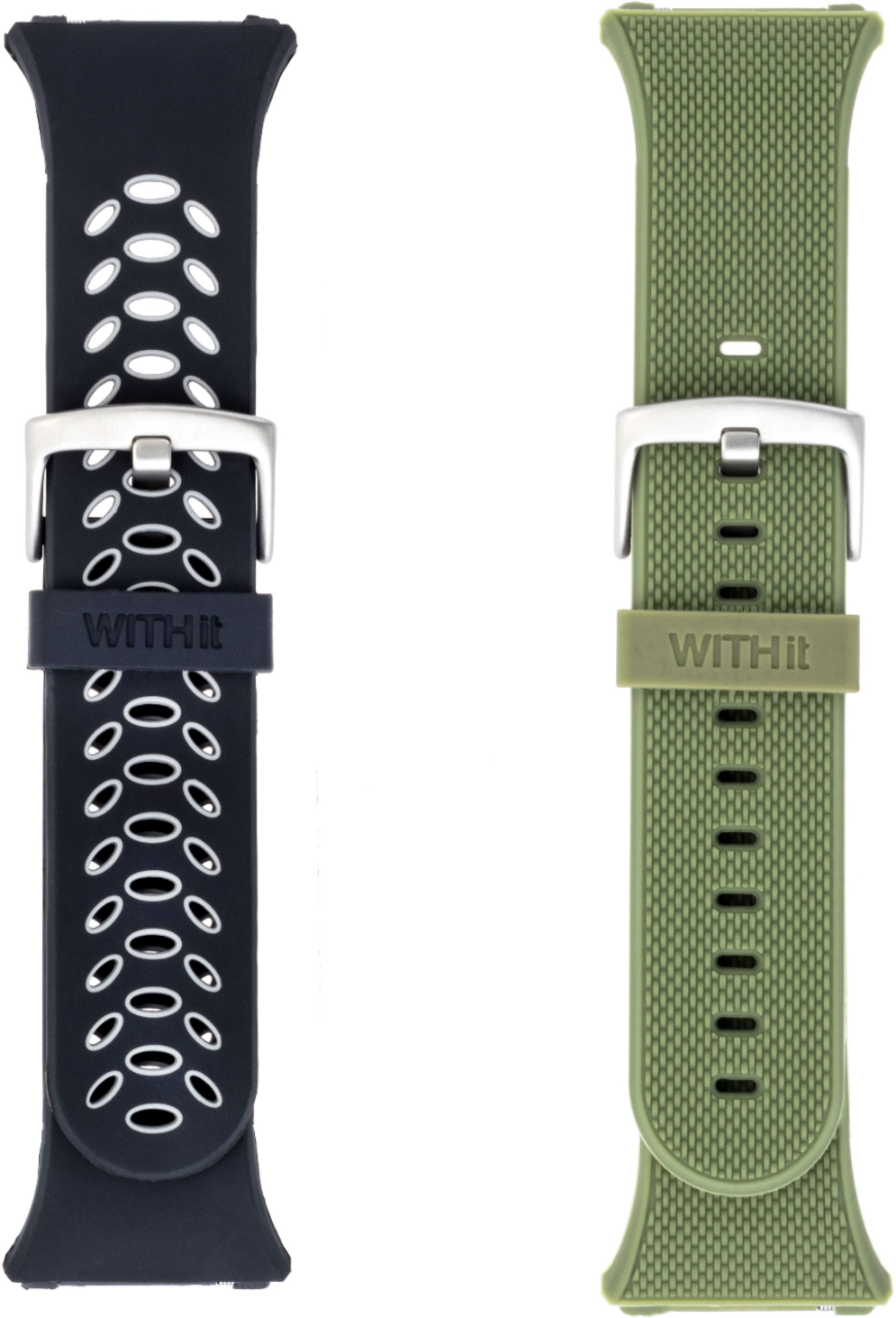 WITHit - Band Kit for Fitbit™ Ionic (2-Pack) - Green/Black