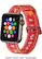 Left. Dynex™ - Holiday Reindeer Nylon Band for Apple Watch® 38mm and 40mm - Red.