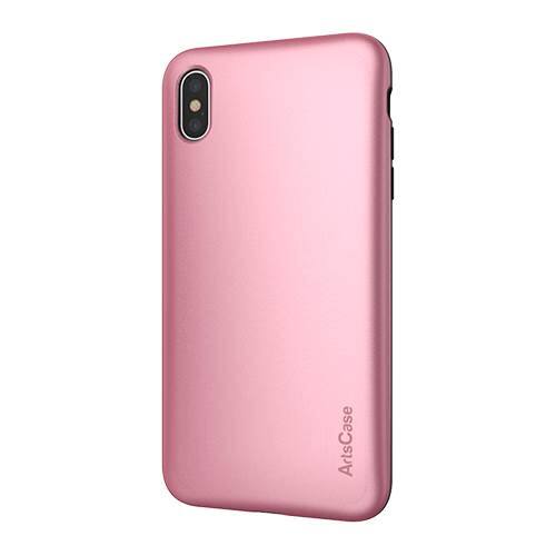 strongfit case for apple iphone xs max - rose gold/black