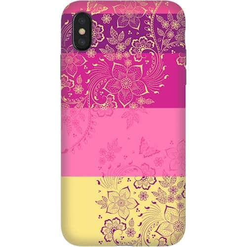 strongfit designers tough case for apple iphone xs max - wild flowers