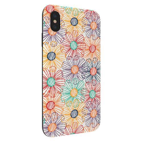 strongfit designers tough case for apple iphone xs max - rainbow floral strongfit designers tough case for apple iphone xs max - rainbow floral