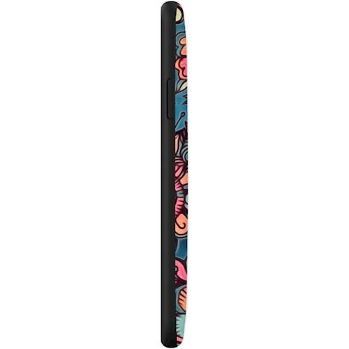 strongfit designers tough case for apple iphone xr - sweet spring floral/melon pink, butterscotch, teal