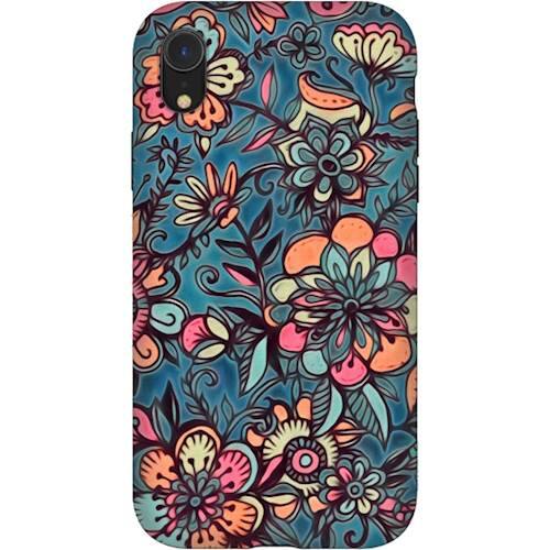 strongfit designers tough case for apple iphone xr - sweet spring floral/melon pink, butterscotch, teal strongfit designers tough case for apple iphone xr - sweet spring floral/melon pink, butterscotch, teal
