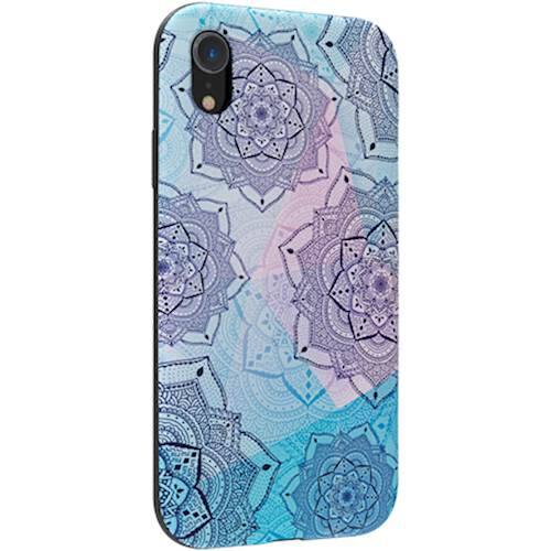 strongfit designers tough case for apple iphone xr - blue purple mandalas