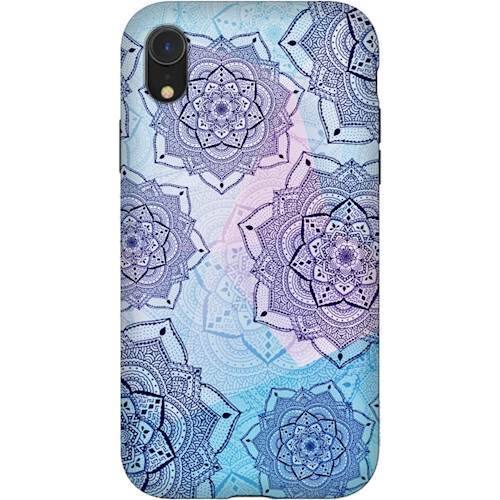 strongfit designers tough case for apple iphone xr - blue purple mandalas strongfit designers tough case for apple iphone xr - blue purple mandalas