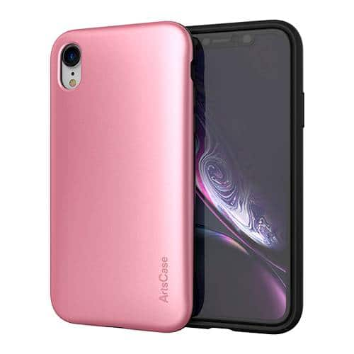 strongfit case for apple iphone xr - rose gold/black