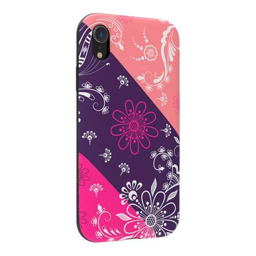 strongfit designers tough case for apple iphone xr - diagonal flowers strongfit designers tough case for apple iphone xr - diagonal flowers