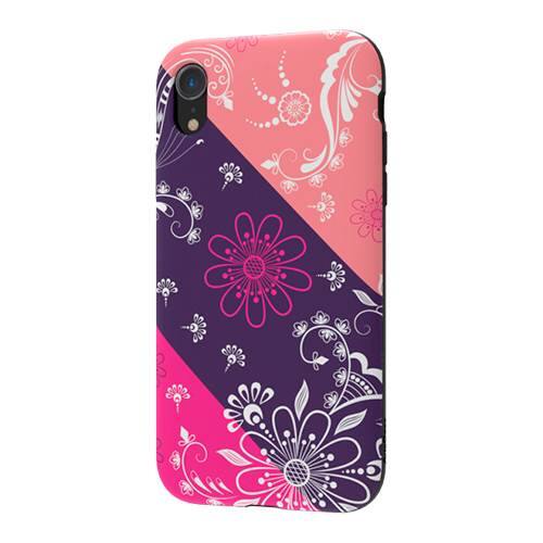 strongfit designers tough case for apple iphone xr - diagonal flowers strongfit designers tough case for apple iphone xr - diagonal flowers