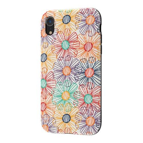 strongfit designers tough case for apple iphone xr - rainbow floral