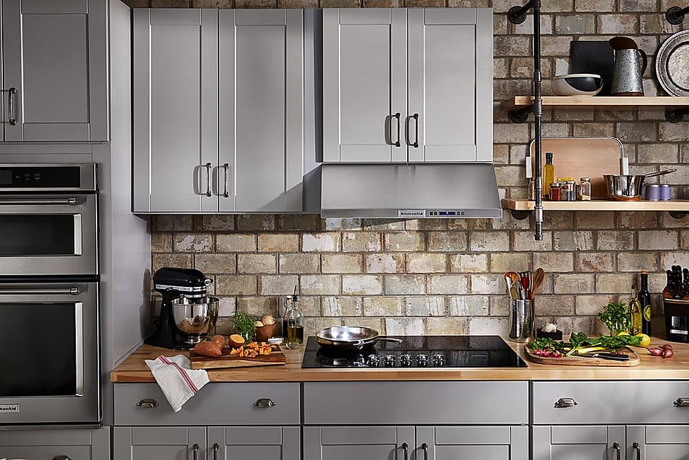 Alt View 20. KitchenAid - 36" Built-In Electric Cooktop - Black.