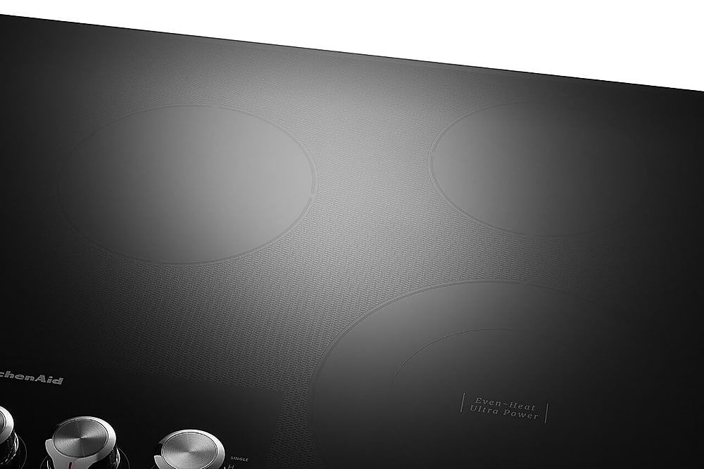 Alt View 14. KitchenAid - 36" Built-In Electric Cooktop - Black.