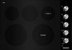 Front. KitchenAid - 30" Built-In Electric Cooktop - Black.