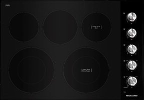 KitchenAid - 30" Built-In Electric Cooktop - Black - Front_Zoom