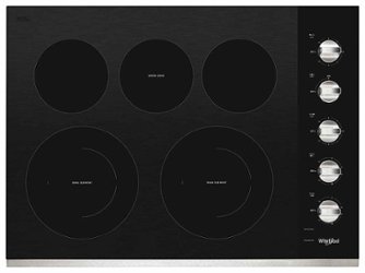 Whirlpool - 30" Built-In Electric Cooktop - Stainless steel - Front_Zoom