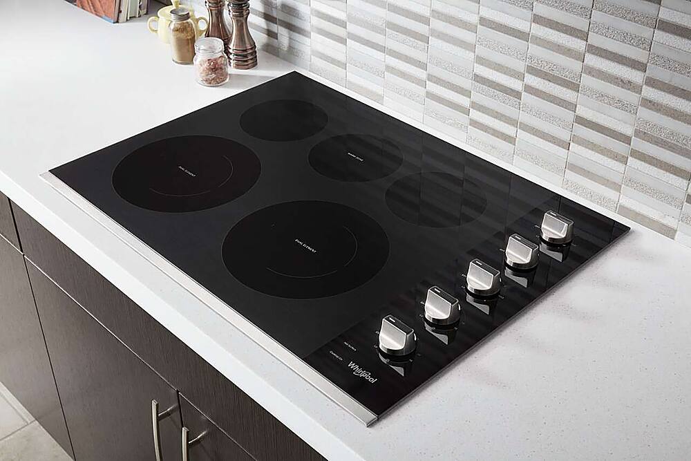 Alt View 15. Whirlpool - 30" Built-In Electric Cooktop - Stainless Steel.