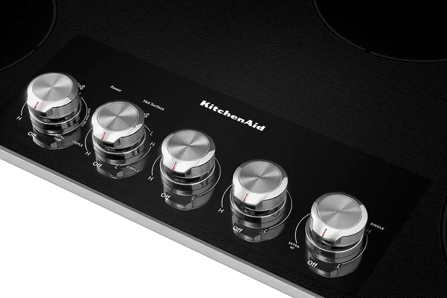 Alt View 13. KitchenAid - 36" Built-In Electric Cooktop - Stainless Steel.