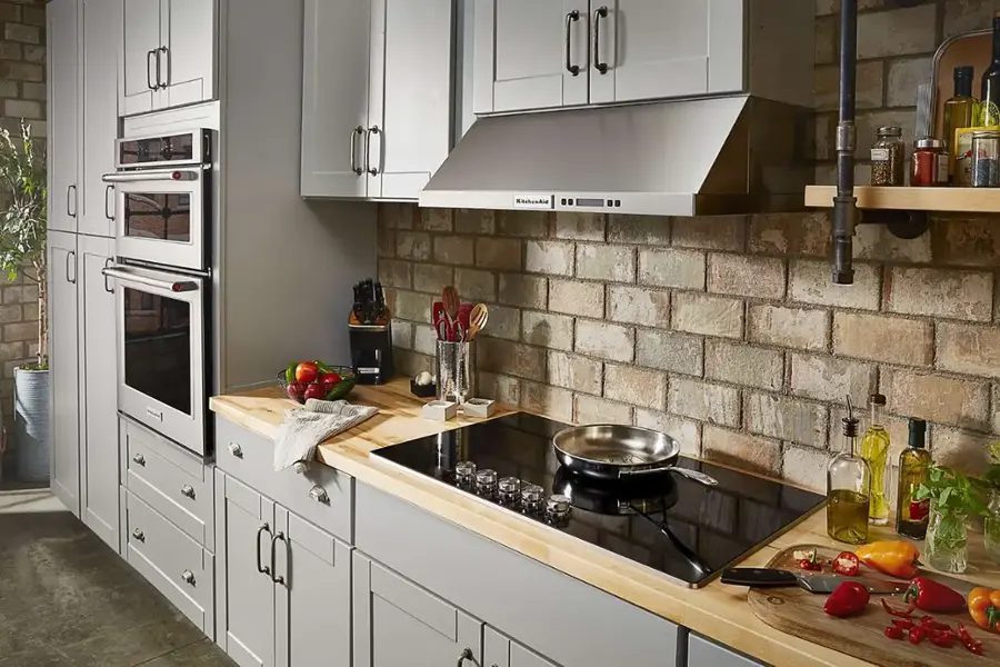 Alt View 18. KitchenAid - 36" Built-In Electric Cooktop - Stainless Steel.