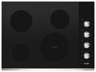 Whirlpool - 30" Built-In Electric Cooktop - Stainless steel - Front_Zoom