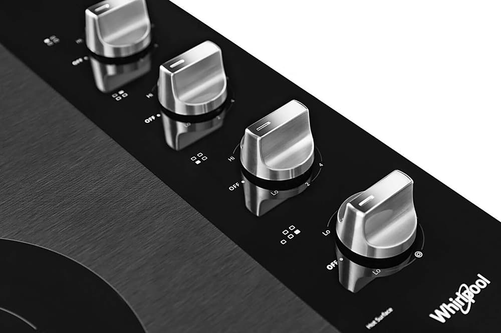 Alt View 12. Whirlpool - 30" Built-In Electric Cooktop - Stainless Steel.