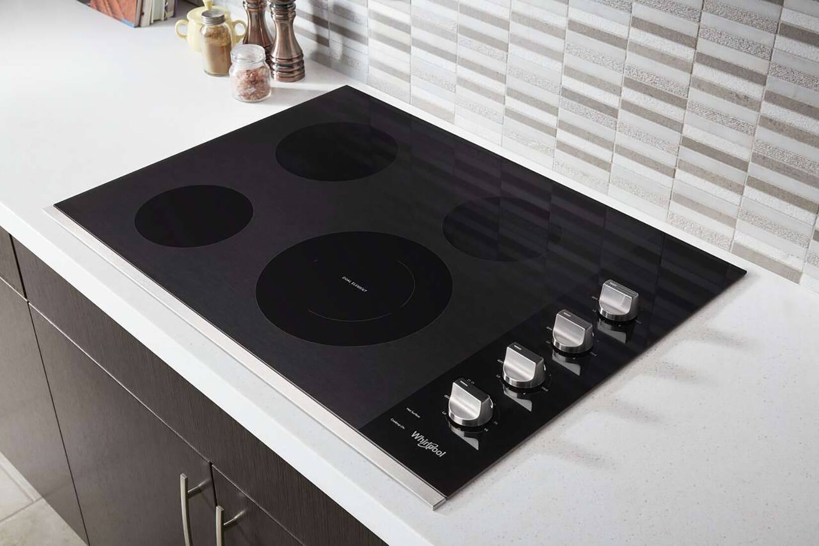 Alt View 15. Whirlpool - 30" Built-In Electric Cooktop - Stainless Steel.
