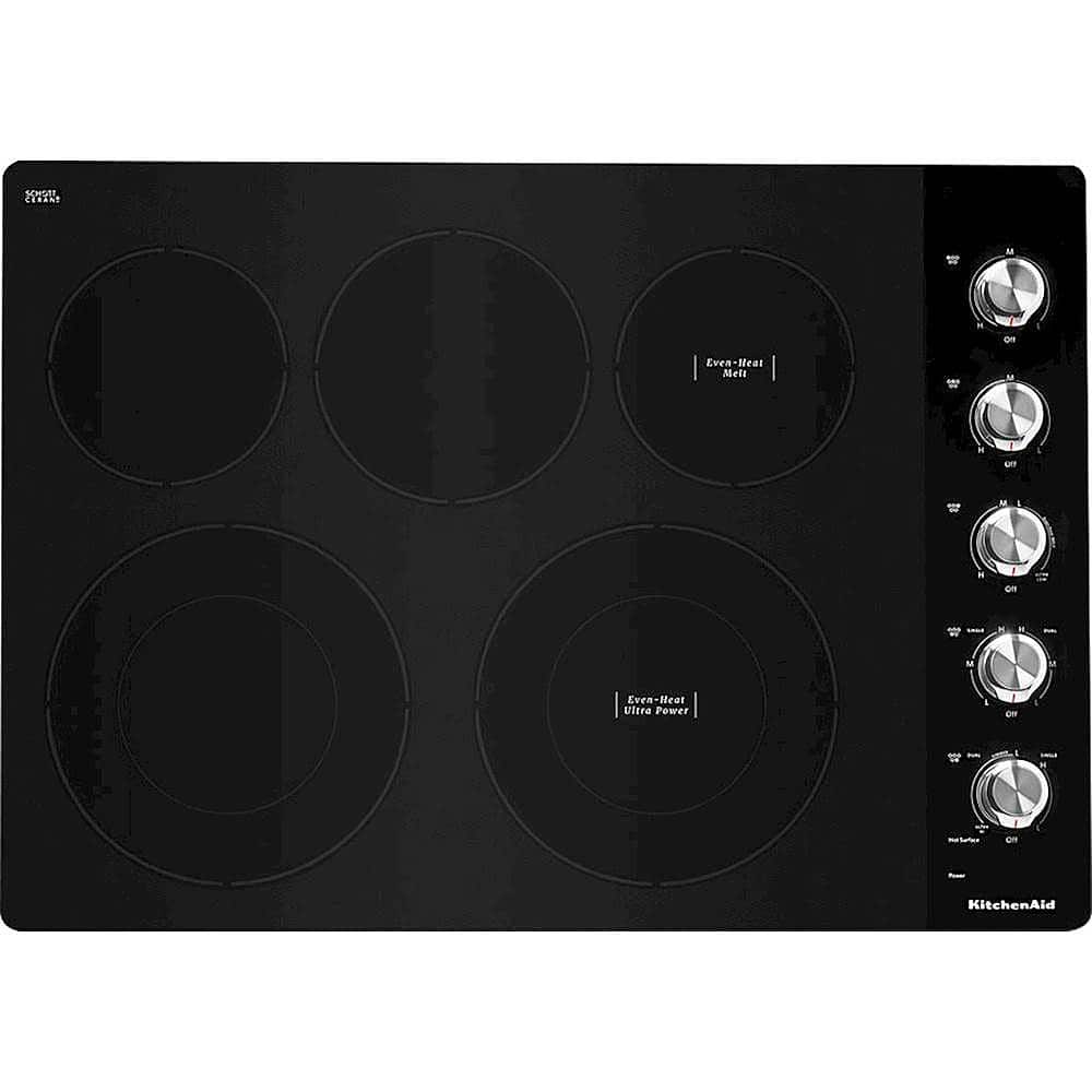 KitchenAid - 30" Built-In Electric Cooktop - Stainless Steel - Front_Zoom