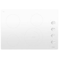 Whirlpool - 30" Built-In Electric Cooktop - White - Front_Zoom