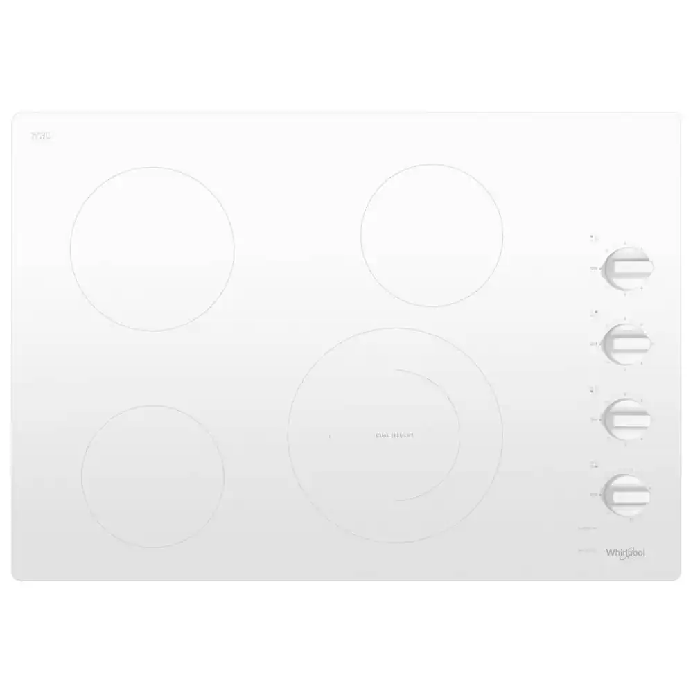 Whirlpool - 30" Built-In Electric Cooktop - White