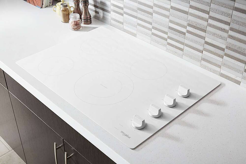 Alt View 15. Whirlpool - 30" Built-In Electric Cooktop - White.