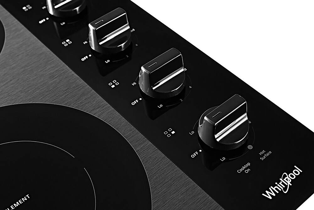 Alt View 11. Whirlpool - 24" Built-In Electric Cooktop - Black.