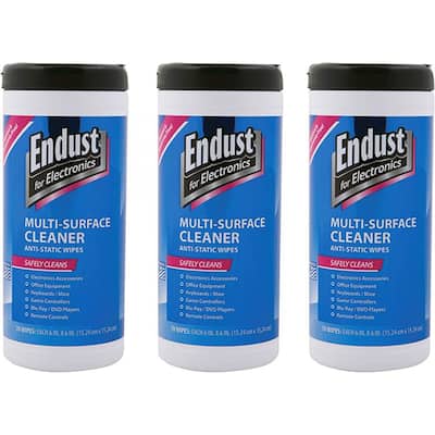 Endust for Electronics - Multi-Surface Cleaning Wipes (3-Pack) - Blue