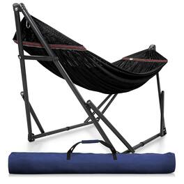 Tranquillo - Universal 116" Double Hammock with Adjustable Stand and Bag, Black - 08. Uni Black