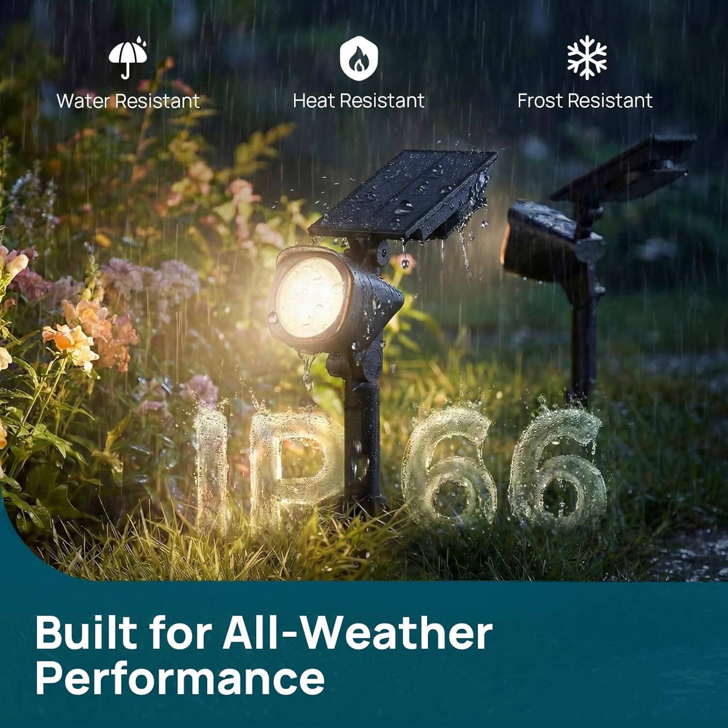 Water Resistant  
Heat Resistant  
Frost Resistant  
IP66  
Built for All-Weather Performance