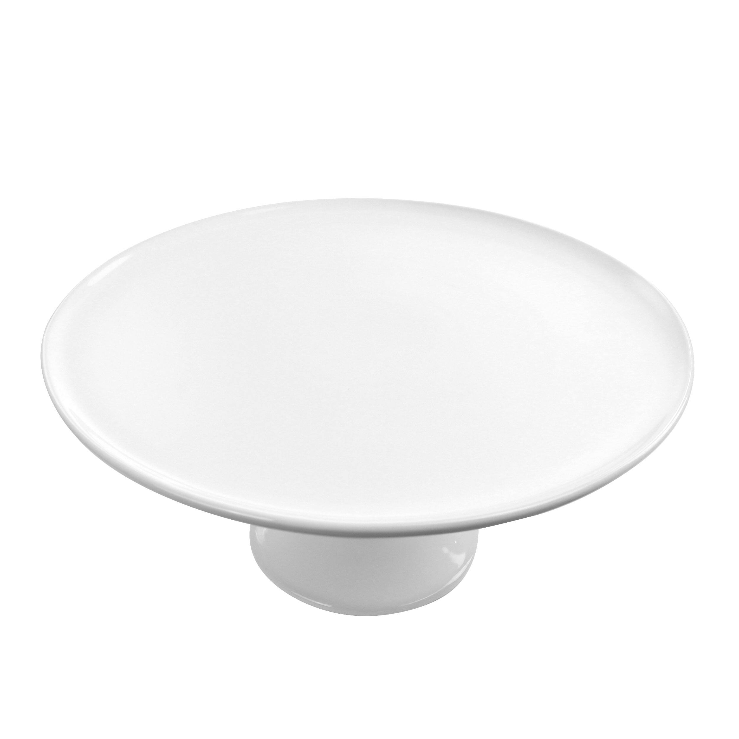 Angle. Martha Stewart - Martha Stewart 12 Inch Fine Ceramic Cake Stand - Brown.