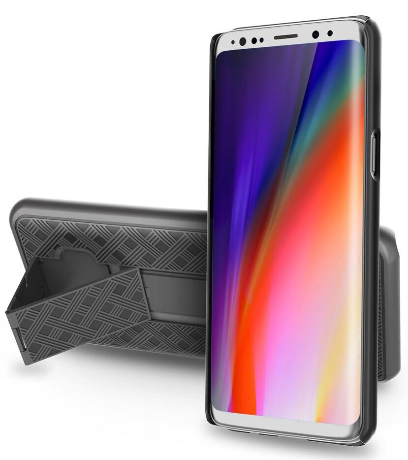 Alt View 4. Nakedcellphone - Case with Stand and Belt Clip Holster for Samsung Galaxy S9 Plus - Black.