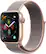 Left. Apple - Geek Squad Certified Refurbished Apple Watch Series 4 (GPS) 40mm Aluminum Case with Pink Sand Sport Loop - Gold Aluminum.