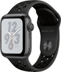 Left Zoom. Geek Squad Certified Refurbished Apple Watch Nike+ Series 4 (GPS) 40mm Aluminum Case with Nike Sport Band - Space Gray Aluminum.