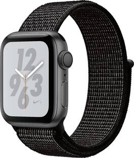 Geek Squad Certified Refurbished Apple Watch Nike+ Series 4 (GPS) 40mm Aluminum Case with Black Nike Sport Loop - Space Gray Aluminum - (2018)