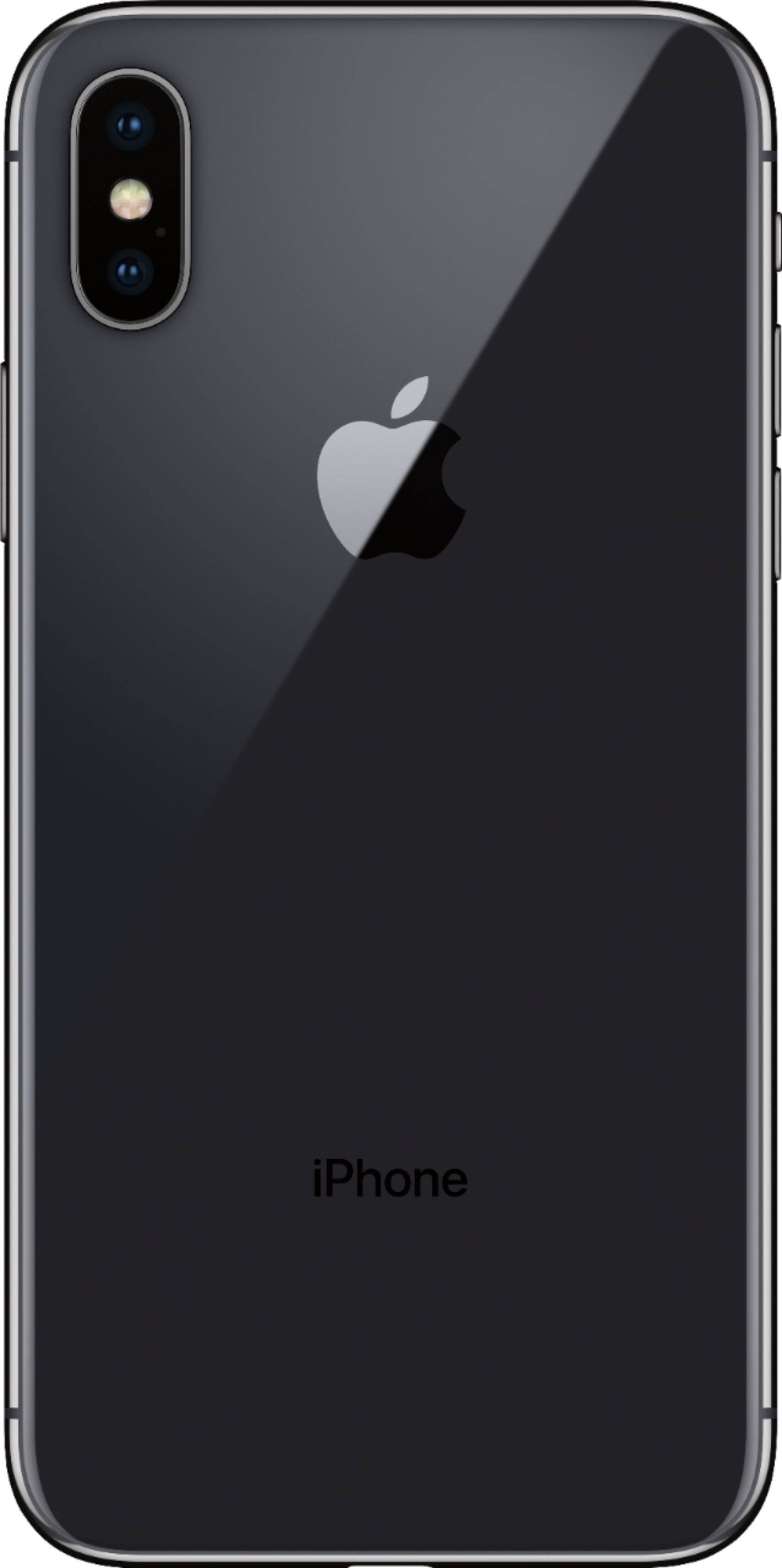 Back. Apple - Geek Squad Certified Refurbished iPhone X 64GB - Space Gray.