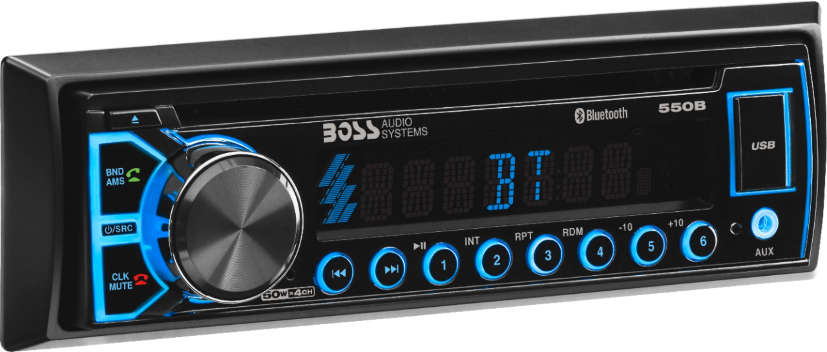 Angle View: BOSS Audio - In-Dash - CD/DM Receiver - Built-in Bluetooth - Black