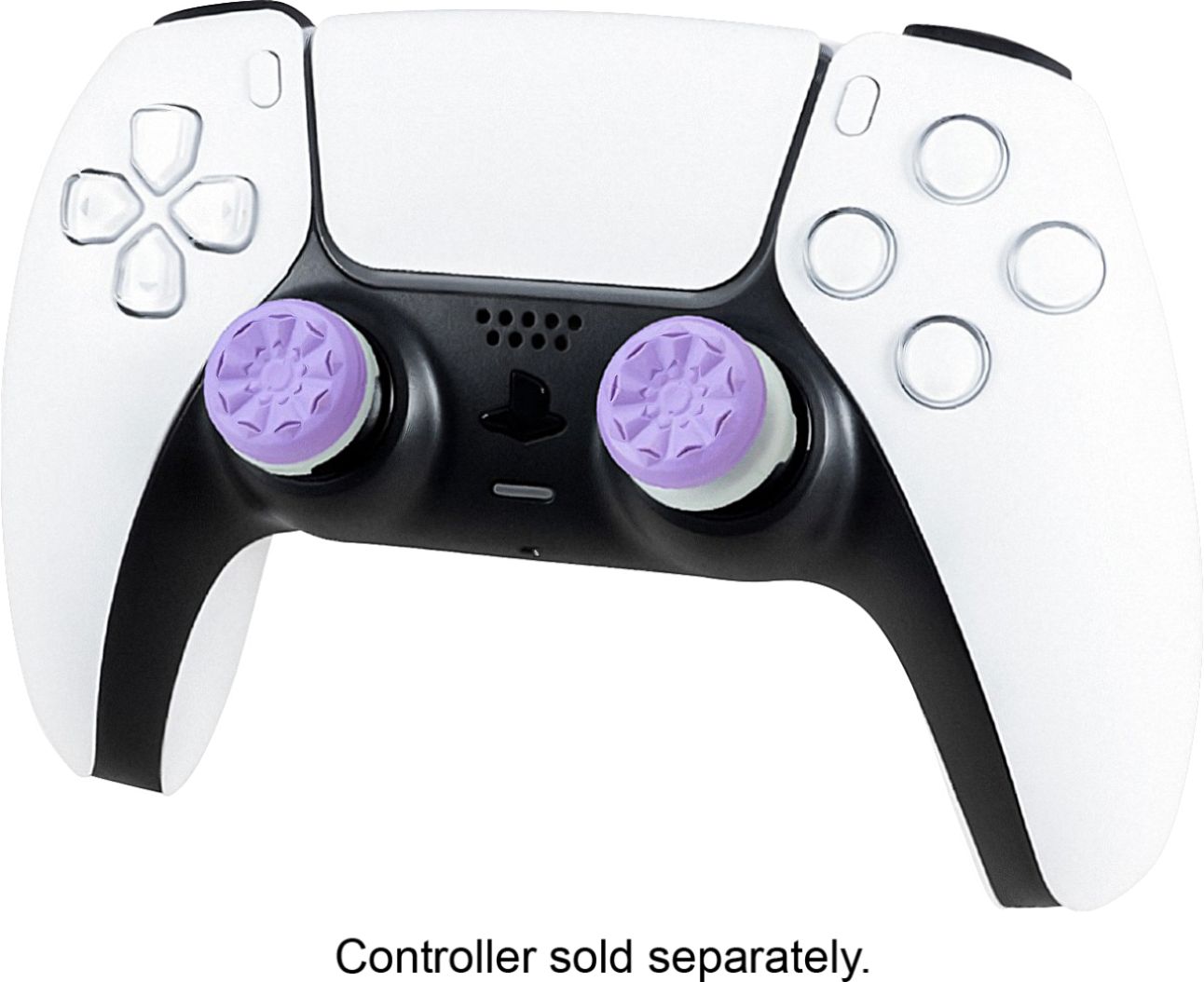 Left View: KontrolFreek - FPS Freek Galaxy 4 Prong Performance Thumbsticks for Xbox Series X|S and Xbox One - Purple/Gray
