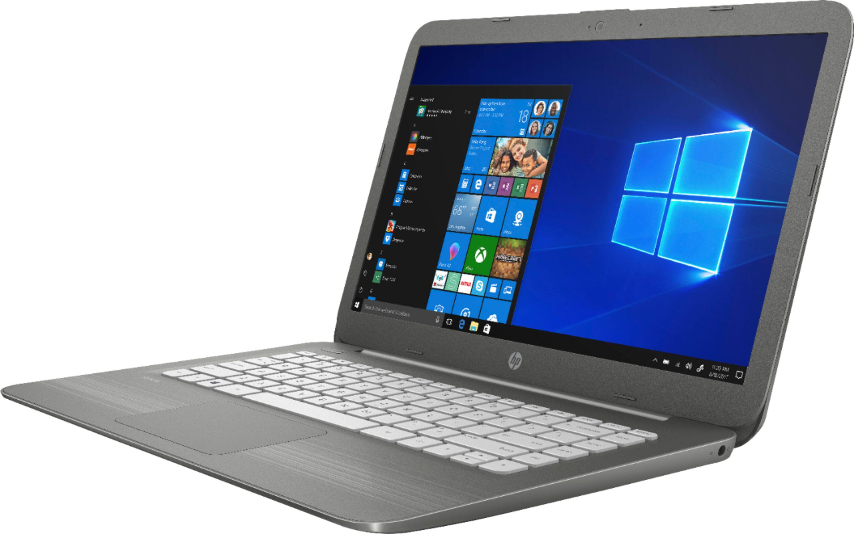 Left. HP - Stream 14" Laptop - Intel Celeron - 4GB Memory - 64GB eMMC Flash Memory.