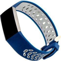 WITHit - Band for Fitbit Charge 3 and Charge 4 - Gray/Navy - Angle_Zoom