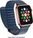 Angle. Platinum™ - Leather Loop Band for Apple Watch® 38mm and 40mm - Navy Blue.