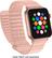 Angle. Platinum™ - Leather Loop Band for Apple Watch® 38mm and 40mm - Light Pink.