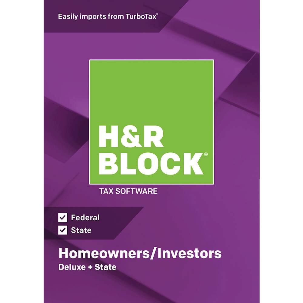 Front. H&R Block - Deluxe + State Tax Software.