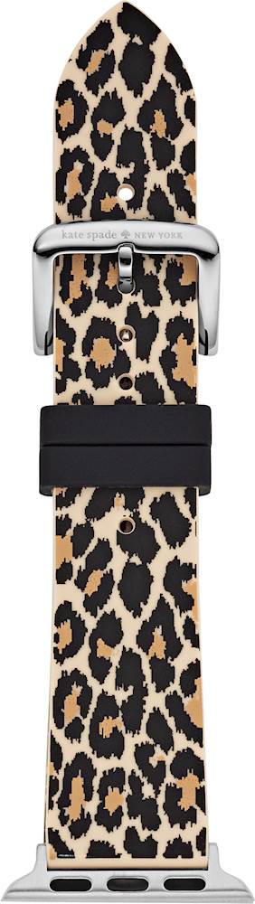 Angle View: kate spade new york - Silicone Watch Strap for Apple Watch™ 38mm Series 1, 2, 3, and Apple Watch™ 40mm Series 4 and 5 - Leopard