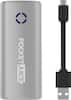 Front. Tzumi - PocketJuice Solo 4000 mAh Portable Charger for Most USB-Enabled Devices - Silver.