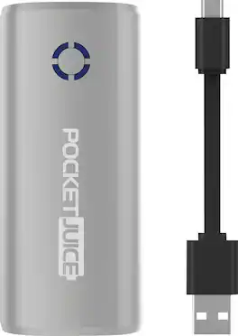 Tzumi - PocketJuice Solo 4000 mAh Portable Charger for Most USB-Enabled Devices - Silver